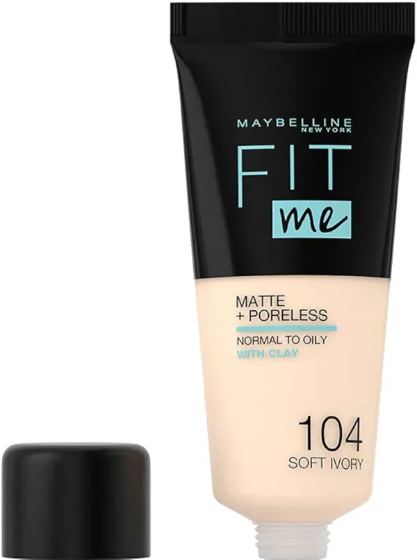 ( Maybelline New York Fit Me Matte & Poreless Foundation - (   104 Soft Ivory