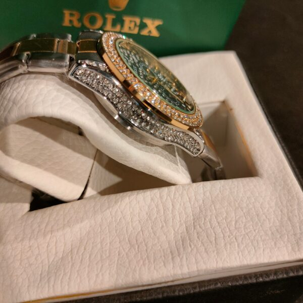 ساعةRolex مرصعة بالاستراس 38ملل - Image 3