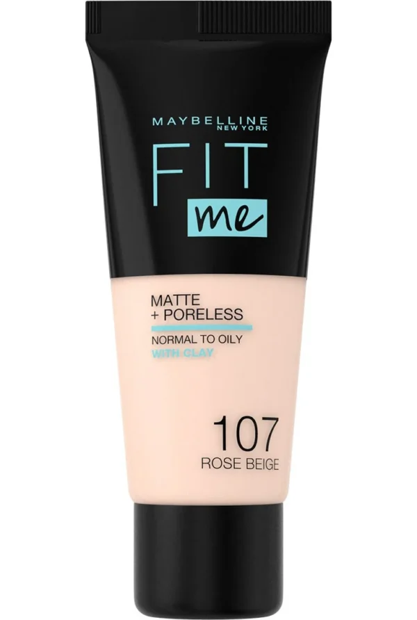 ( 107 Rose Beige) -  Maybelline New York Fit Me Matte & Poreless Foundation