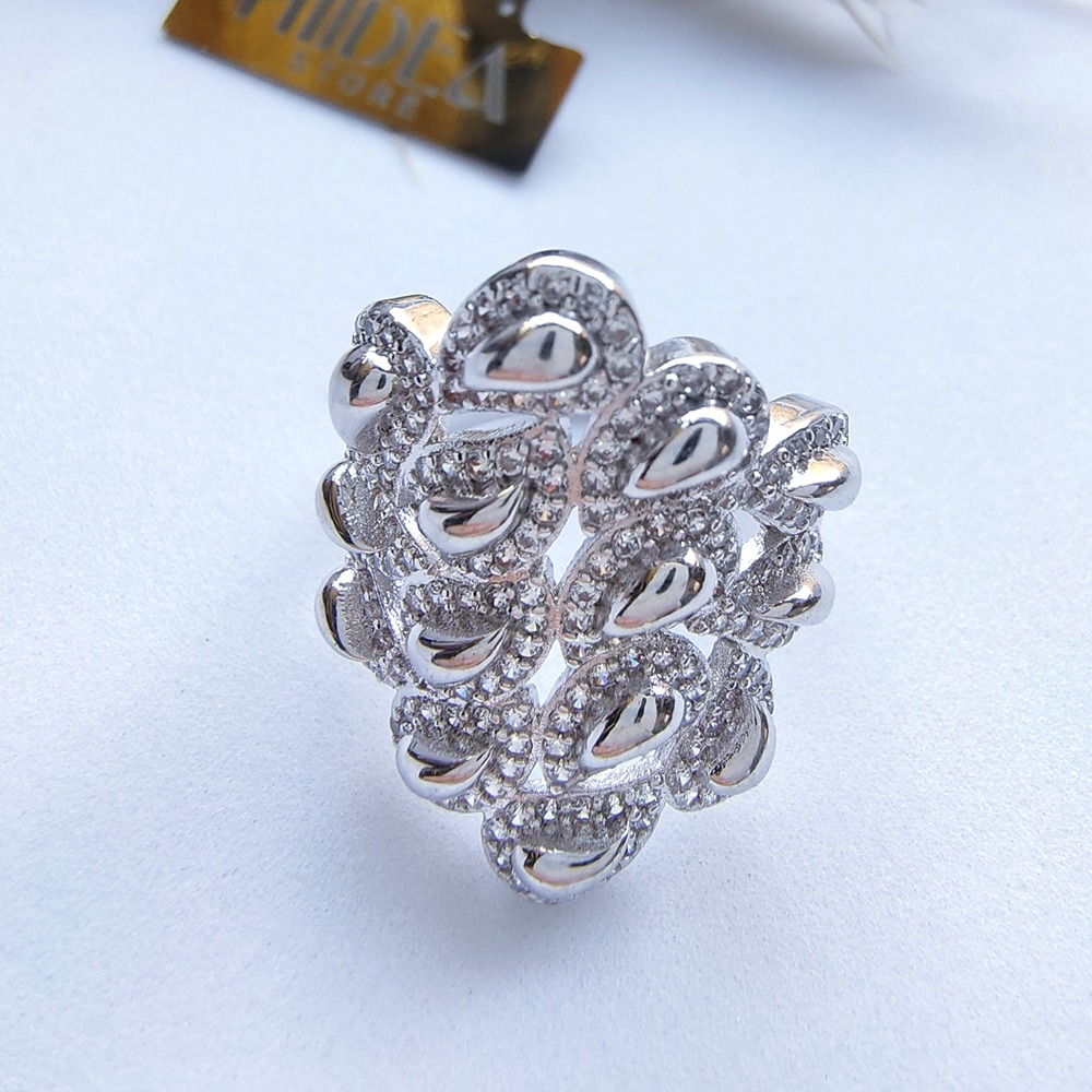 خاتم ريش طاووس سيلفر