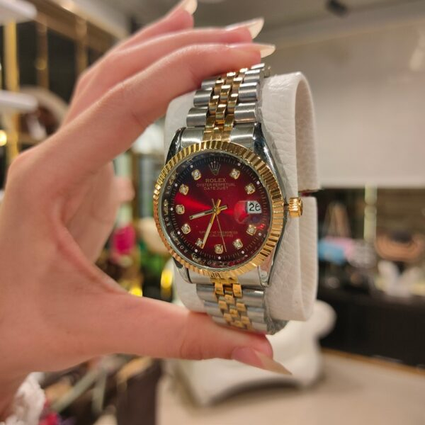 ساعة Rolex هاي كوبي مرصعة بفصوص كريستال 36ملل - Image 3