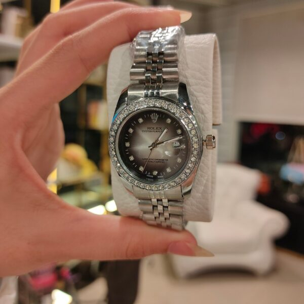 ساعة Rolex هاي كوبي مرصعة بفصوص كريستال 30ملل - Image 3