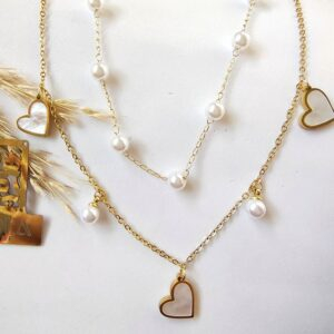 سلسلة ستانلس قلوب اوبال