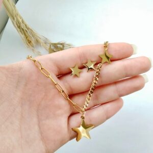 طقم ستانلس (كوليه + حلق)