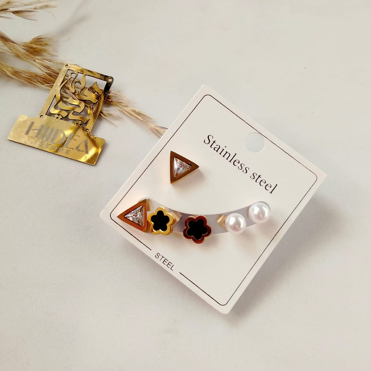 كارت حلق ستانلس 6قطع