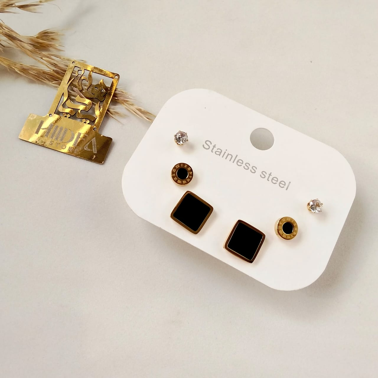 كارت حلق ستانلس 6قطع