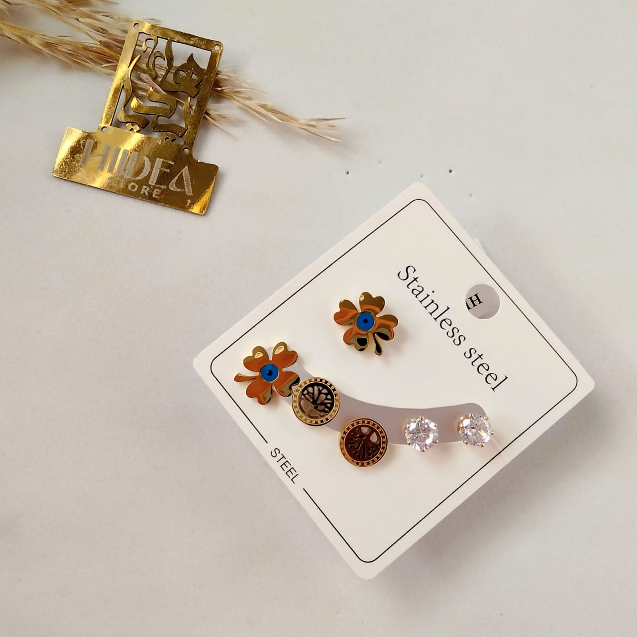 كارت حلق ستانلس 6قطع