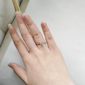 خاتم ستانلس ترندي بفص