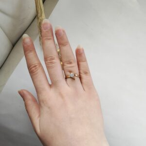 خاتم ستانلس ترندي بفص