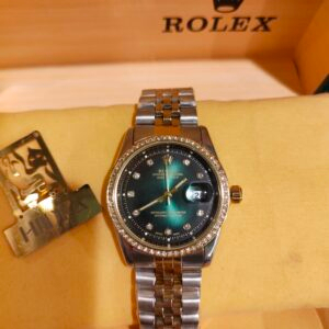 ساعة Rolex هاي كوبي مرصعة بفصوص كريستال38 ملل