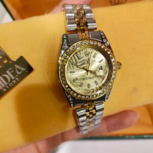 ساعة Rolex هاي كوبي مرصعة بفصوص كريستال32 ملل