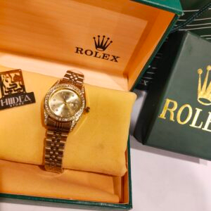 ساعة Rolex هاي كوبي مرصعة بفصوص كريستال32 ملل